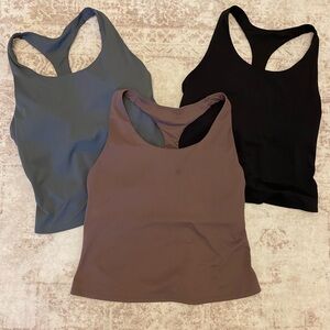 Old Navy Racerback Tank Tops - Black, Grey-Teal, Brown